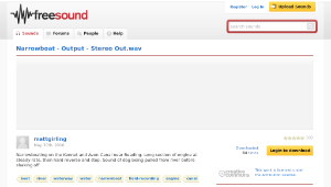 Freesound聲音庫：Narrowboat - Output - Stereo Out.wav
