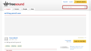 Freesound聲音庫：writing pencil.wav