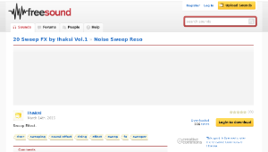 Freesound聲音庫：Noise Sweep Reso