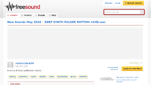 Freesound聲音庫：DEEP SYNTH PULSER RHYTHM #34D.wav