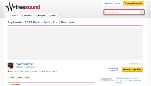 Freesound聲音庫：Quiet Start Beat.wav