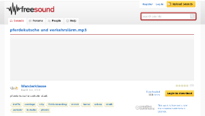 Freesound聲音庫：pferdekutsche und verkehrsl채rm.mp3-資源代表圖