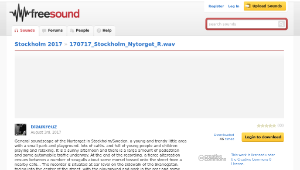Freesound聲音庫：170717_Stockholm_Nytorget_R.wav-資源代表圖