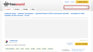 Freesound聲音庫：meadow in the middle of the forest - front縮圖