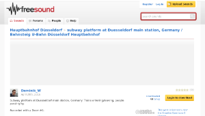 Freesound聲音庫：subway platform at Duesseldorf main station, Germany / Bahnsteig U-Bahn D端sseldorf Hauptbahnhof-資源代表圖