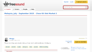 Freesound聲音庫：Chow Kit Wet Market 2