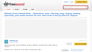 Freesound聲音庫：Kottarainen, laulu / Starling, song, singing, starting peacefully, gets exited towards the end-資源代表圖