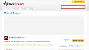 Freesound聲音庫：Match striking.m4a縮圖