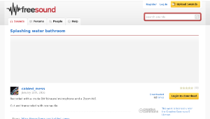 Freesound聲音庫：Splashing water bathroom縮圖