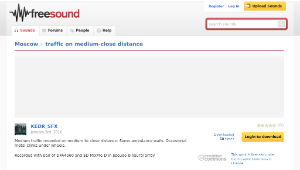 Freesound聲音庫：traffic on medium-close distance-資源代表圖