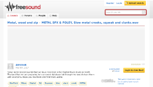 Freesound聲音庫：METAL SFX & FOLEY, Slow metal creeks, squeak and clunks.wav