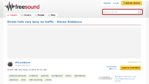 Freesound聲音庫：Street Cafe very busy no traffic - Stereo Ambience-資源代表圖