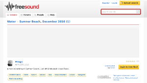 Freesound聲音庫：Sumner Beach, December 2016 (1)