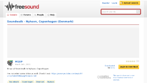 Freesound聲音庫：Soundwalk - Nyhavn, Copenhagen (Denmark)縮圖