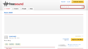Freesound聲音庫：Rain.WAV縮圖