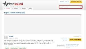 Freesound聲音庫：Paper cutter-stereo.wav縮圖