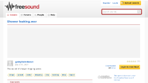Freesound聲音庫：Shower leaking.wav