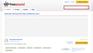 Freesound聲音庫：Outside during the day ambience.wav-資源代表圖