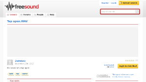 Freesound聲音庫：Tap open.WAV-資源代表圖