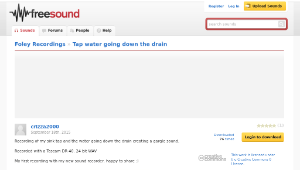 Freesound聲音庫：Tap water going down the drain-資源代表圖