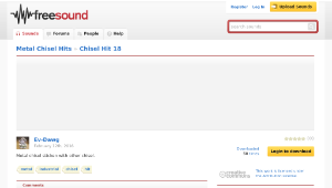 Freesound聲音庫：Chisel Hit 18