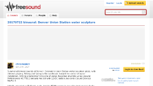 Freesound聲音庫：20170722 binaural: Denver Union Station water sculpture縮圖
