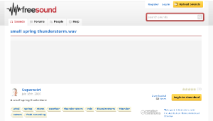 Freesound聲音庫：small spring thunderstorm.wav-資源代表圖