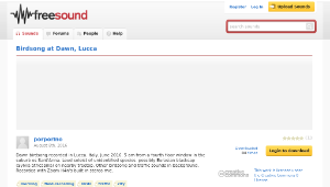 Freesound聲音庫：Birdsong at Dawn, Lucca-資源代表圖