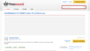 Freesound聲音庫：SOUNDWALK AT PINNEY HALL AT LOYOLA.wav