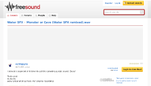 Freesound聲音庫：Monster or Cave (Water SFX remixed).wav