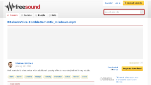 Freesound聲音庫：BBakersVoice.ZombieDemoMix_mixdown.mp3