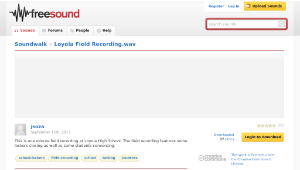 Freesound聲音庫：Loyola Field Recording.wav