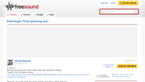 Freesound聲音庫：Passenger Train passing.wav