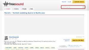 Freesound聲音庫：Turkish wedding dance in Berlin.wav