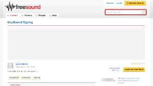 Freesound聲音庫：KeyBoard Typing