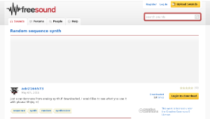 Freesound聲音庫：Random sequence synth