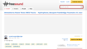 Freesound聲音庫：Hydrophone_Newport Footbridge Fountains 01.wav縮圖