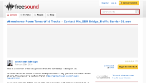 Freesound聲音庫：Contact Mic_SDR Bridge_Traffic Barrier 01.wav