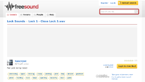 Freesound聲音庫：Lock 1 - Close Lock 3.wav
