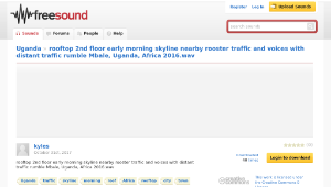 Freesound聲音庫：rooftop 2nd floor early morning skyline nearby rooster traffic and voices with distant traffic-資源代表圖