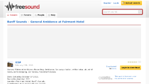 Freesound聲音庫：General Ambience at Fairmont Hotel縮圖