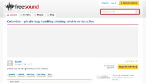 Freesound聲音庫：plastic bag handling shaking crinkle various.flac縮圖