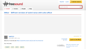 Freesound聲音庫：Diffrent verision of weird noise with echo effect