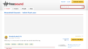 Freesound聲音庫：toilet-flush.wav縮圖