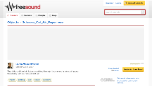 Freesound聲音庫：Scissors_Cut_Air_Paper.wav-資源代表圖