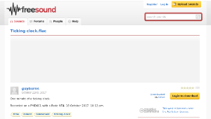 Freesound聲音庫：Ticking clock.flac