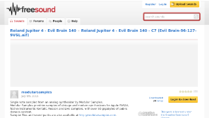 Freesound聲音庫：Roland Jupiter 4 - Evil Brain 140 - C7 (Evil Brain-96-127-9VSL.aif)-資源代表圖