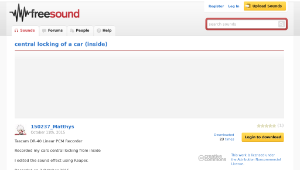 Freesound聲音庫：central locking of a car (inside)