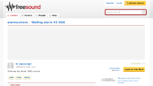 Freesound聲音庫：Wailing alarm #2 OGG縮圖