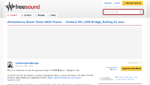 Freesound聲音庫：Contact Mic_SDR Bridge_Railing 01.wav